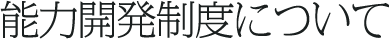 能力開発制度について