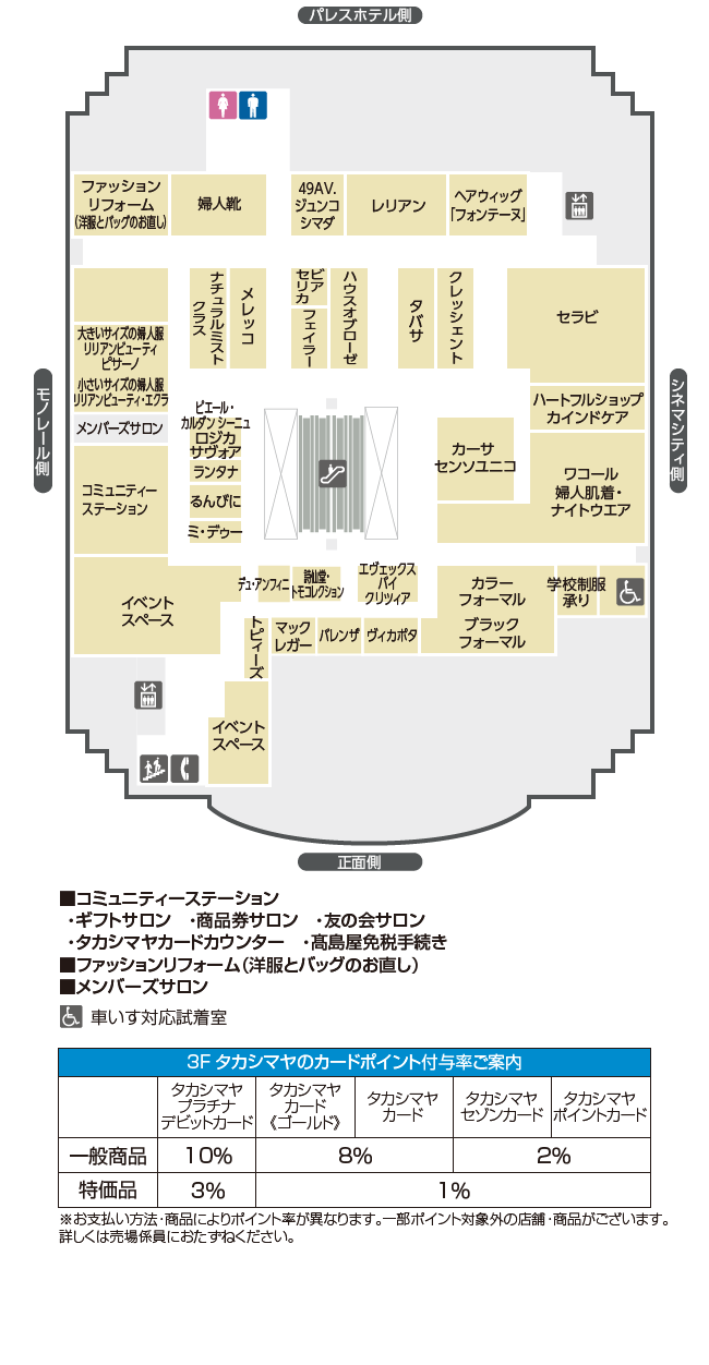 フロアガイド 立川高島屋 S C
