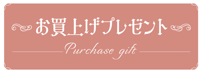 お買上げプレゼント　Purchase gift