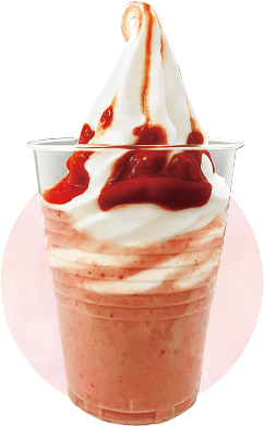 いちごヨーグルトフロート（なかほら牧場）