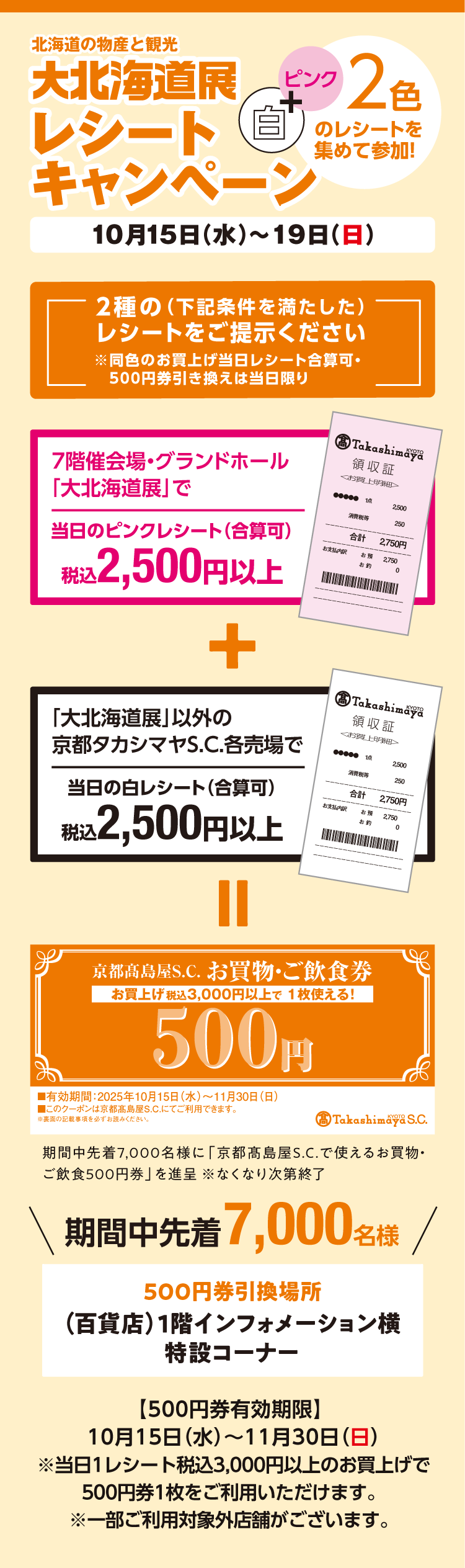 北海道の物産と観光　大北海道展レシートキャンペーン
