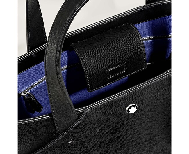 美品✨モンブラン ヴァーティカルトートバッグ サルトリアル サフィアーノ 紺 MONTBLANC（モンブラン）の「サルトリアル ヴァーティカルトート