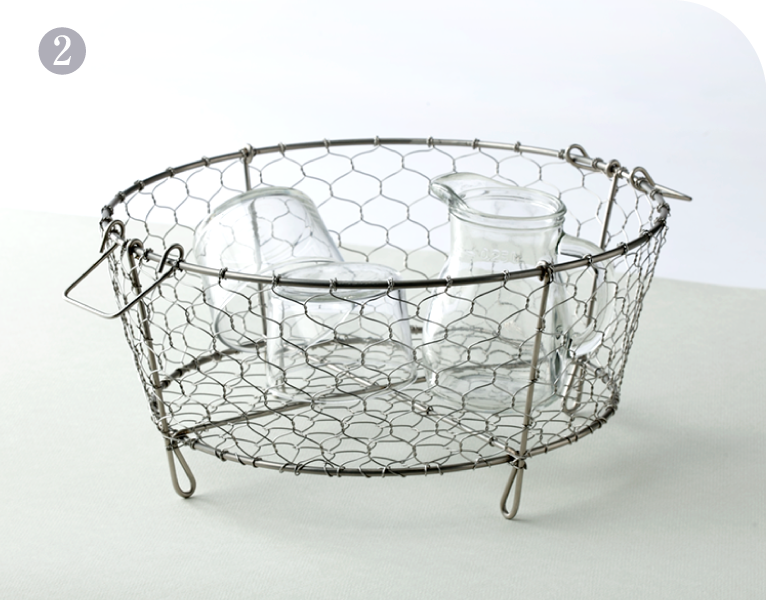 手編み水切りカゴ 丸型