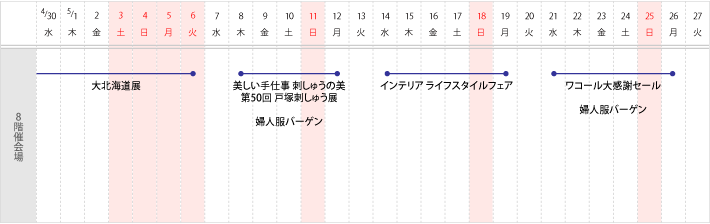 8階 催会場　スケジュール
