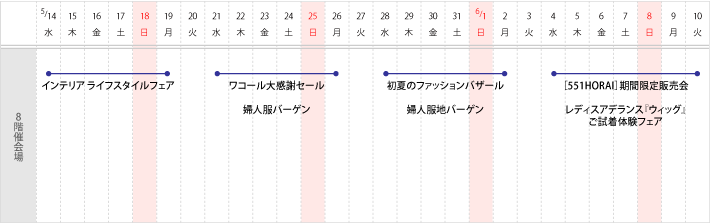 8階 催会場　スケジュール