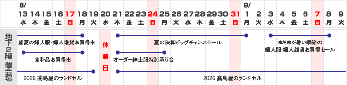 6階催会場　スケジュール