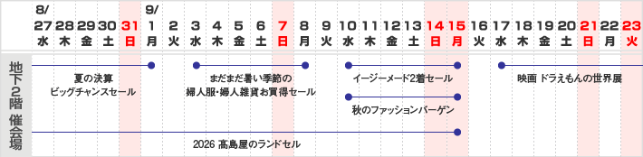 6階催会場　スケジュール