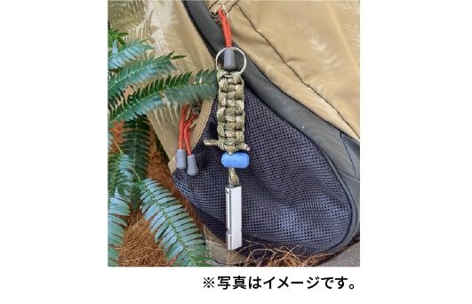 エマージェンシーホイッスルのパラコードキーホルダーづくり