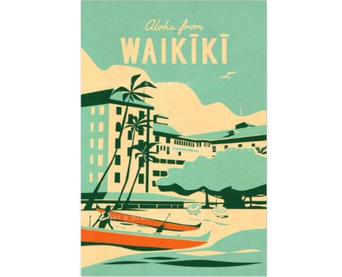 ［NICK KUCHAR/マカイ］トラベルプリント Aloha From WAIKIKI