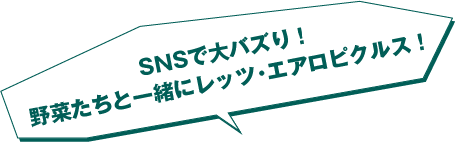 SNSで大バズり!野菜たちと一緒にレッツ・エアロピクルス!