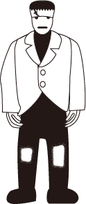 フランケンシュタインの装飾イラスト