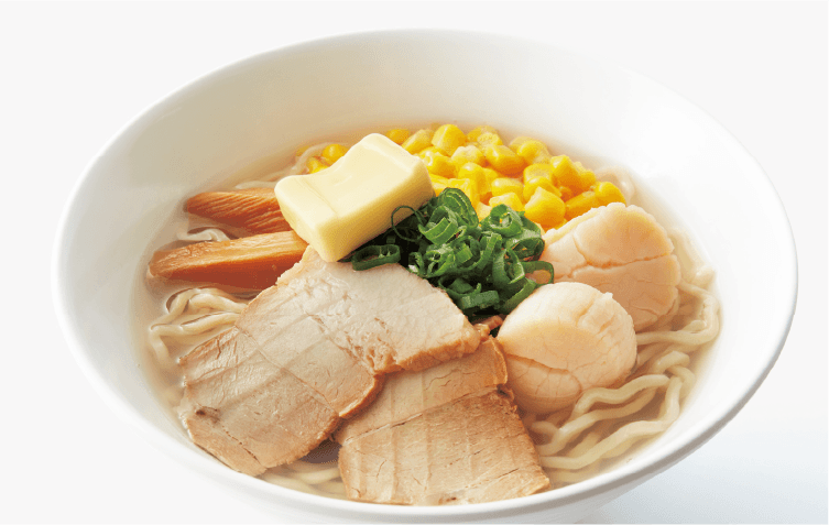 北海道産佐呂間ホタテの「ホタテ出汁塩バターコーンラーメン」のイメージ画像