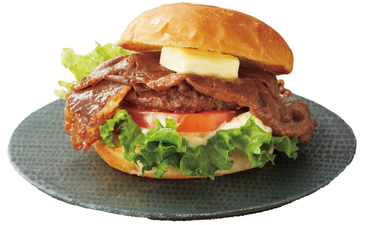 かみふらの和牛のバターすき焼きバーガーのイメージ画像