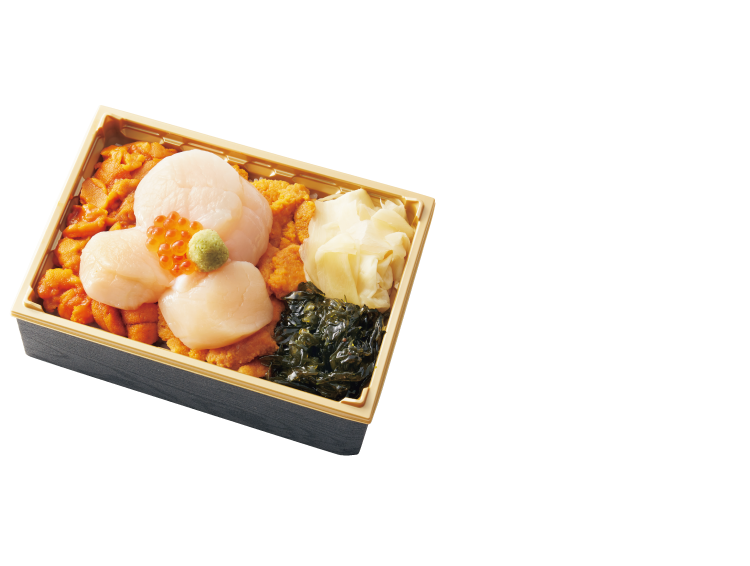 道産うに2種&大玉ホタテ2種食べ比べ弁当のイメージ画像