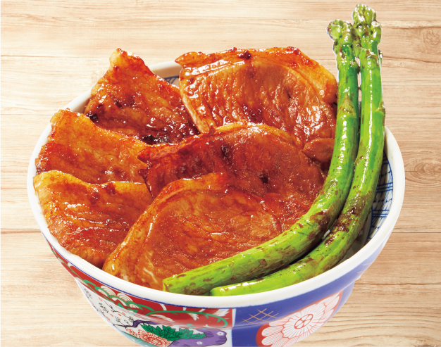 十勝豚丼 ひまわり 氷室熟成豚丼 北海道産アスパラ添え