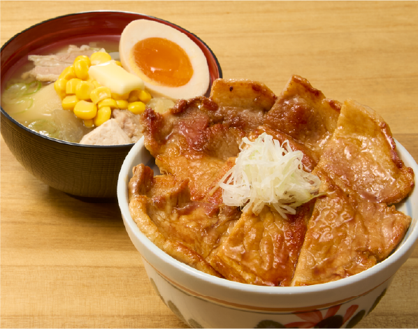 豚丼+高島屋限定豚汁（とうもろこし＆バター添え）セット