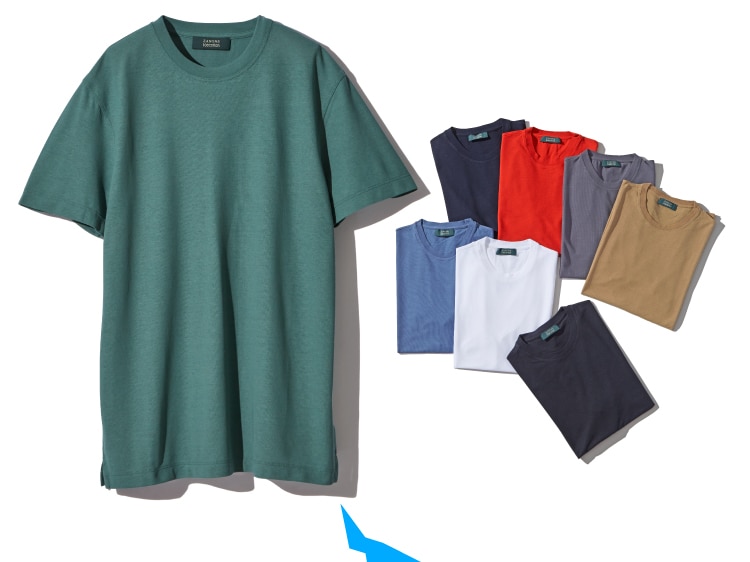 〈ザノーネ〉Tシャツのスタイリング写真
