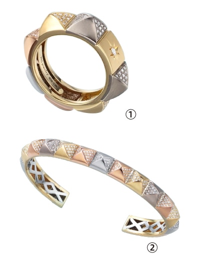 〈DAVAN〉リングとバングルの装着イメージ