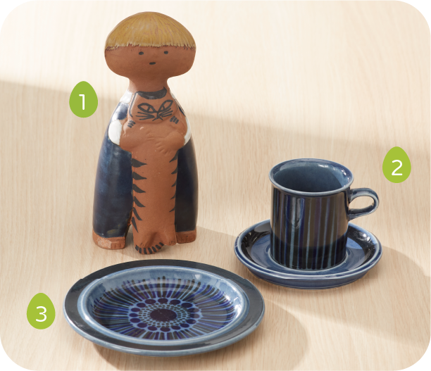 リサ・ラーソン オブジェ、アラビア ブルーコスモス