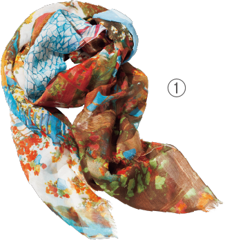 〈Hanato〉ストールと〈ビューランス〉スカーフ