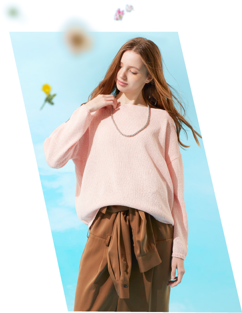 〈モア サロン エ ロペ〉セーターとオールインワン