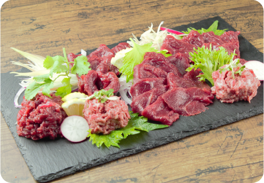 菅乃屋 国産馬刺し３種スライスセット