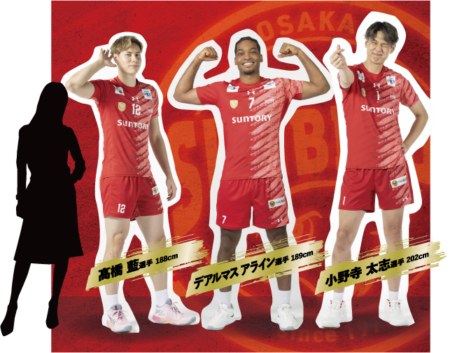 選手の等身大パネル