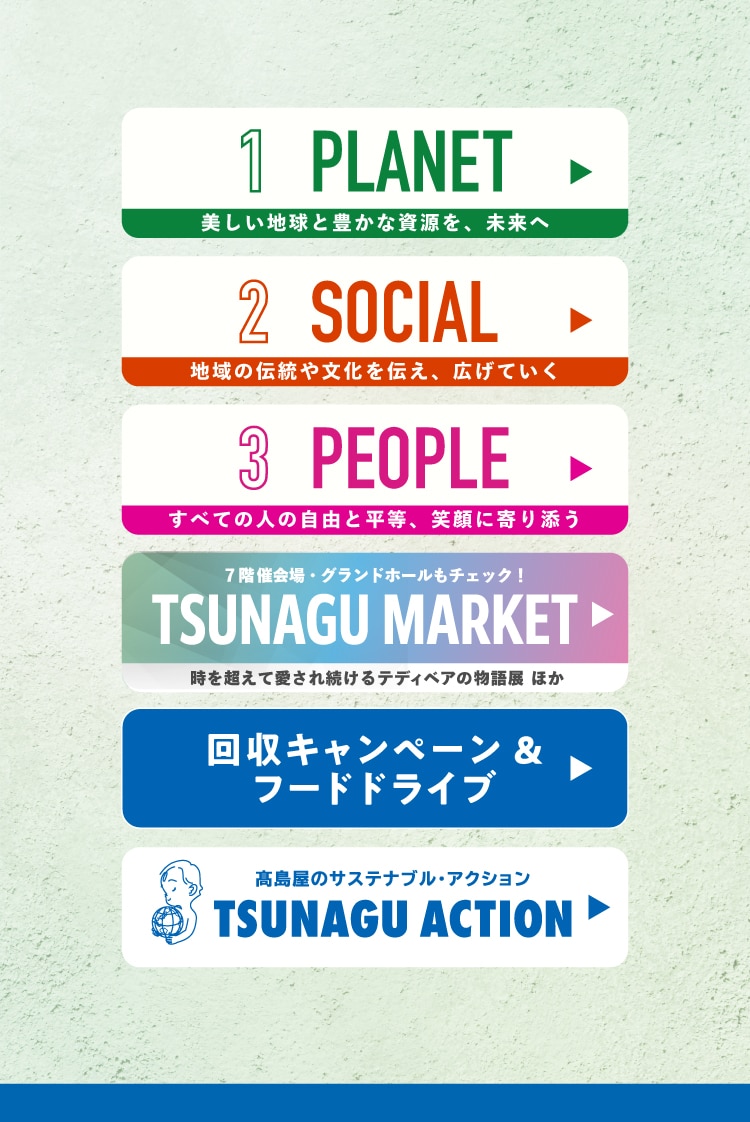 TSUNAGU ACTION WEEKS カテゴリ案内