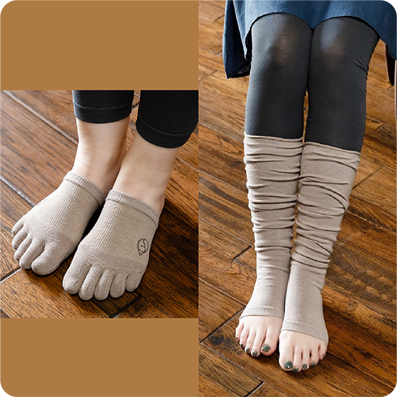 〈エコノレッグ〉コスメソックス レッグウォーマー