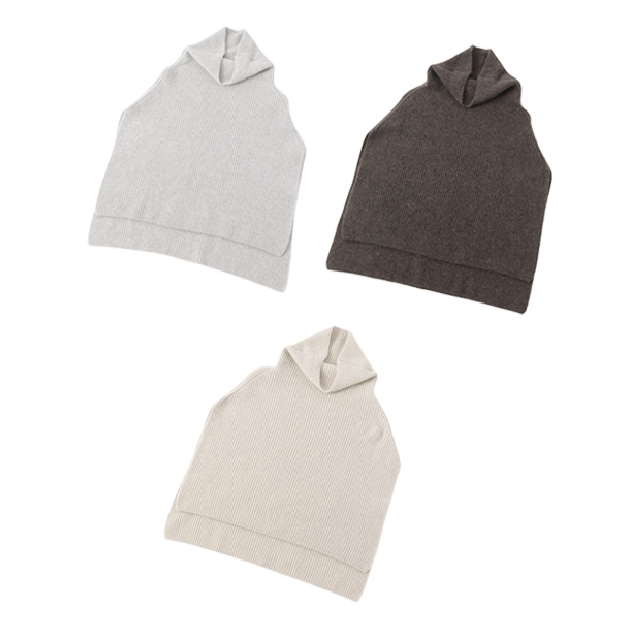 畦編みポンチョ