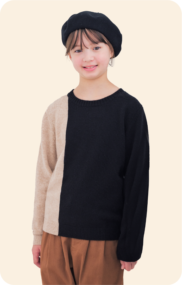 バイカラープルオーバーの画像