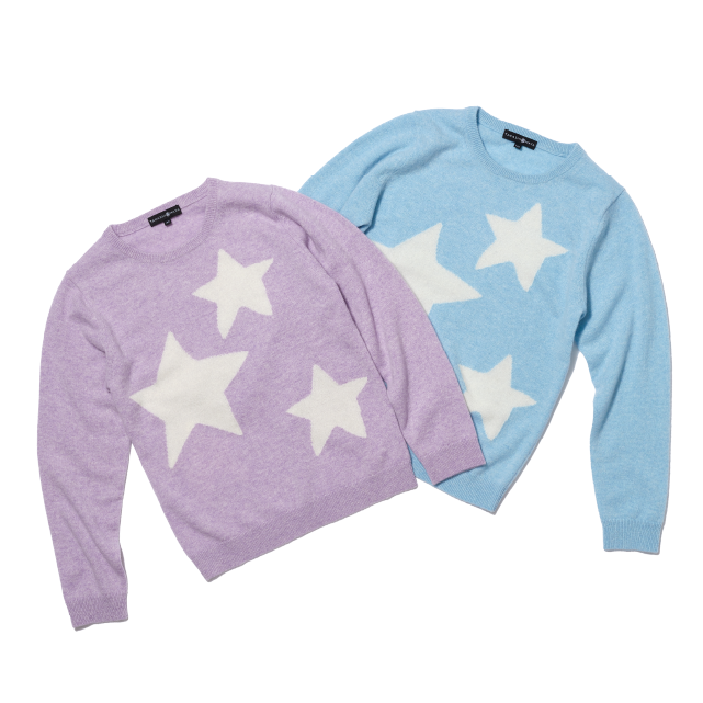 星柄インターシャセーターの画像