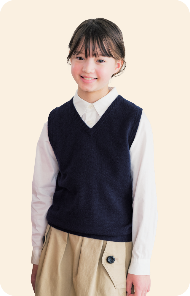 Vネックベストの画像