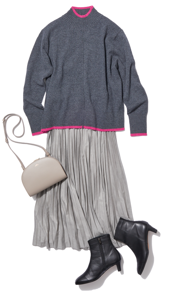 ボトルネックセーターの画像