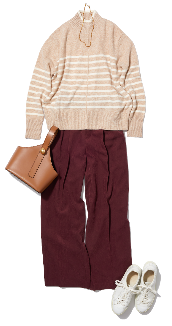 ボトルネックセーターの画像