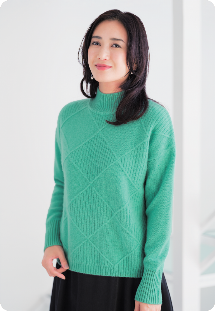 ダイヤー柄セーターの画像