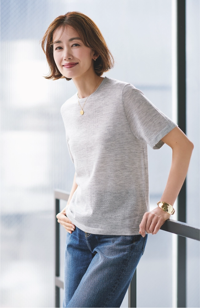 ニットTシャツの画像
