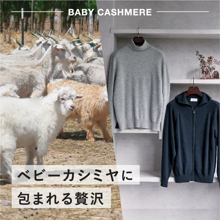 ベビーカシミヤに包まれる贅沢