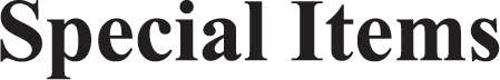Special Items