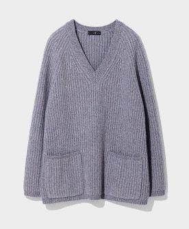 再生カシミヤ混Ｖネックプルオーバー