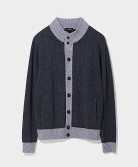 再生カシミヤ混アウターカーディガン