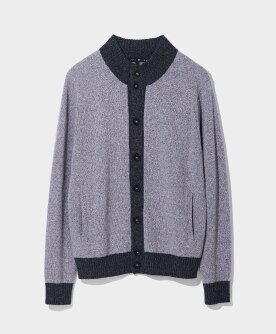 再生カシミヤ混アウターカーディガン