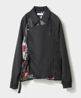 DOUBLE BREASTED JERSEY COACH JACKET