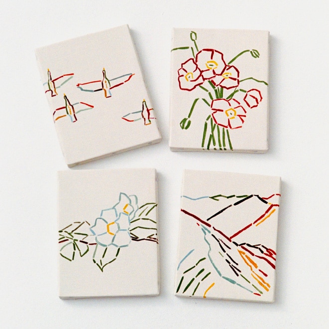 画像　リー イズミダ氏による４枚のアート作品　画像おわり