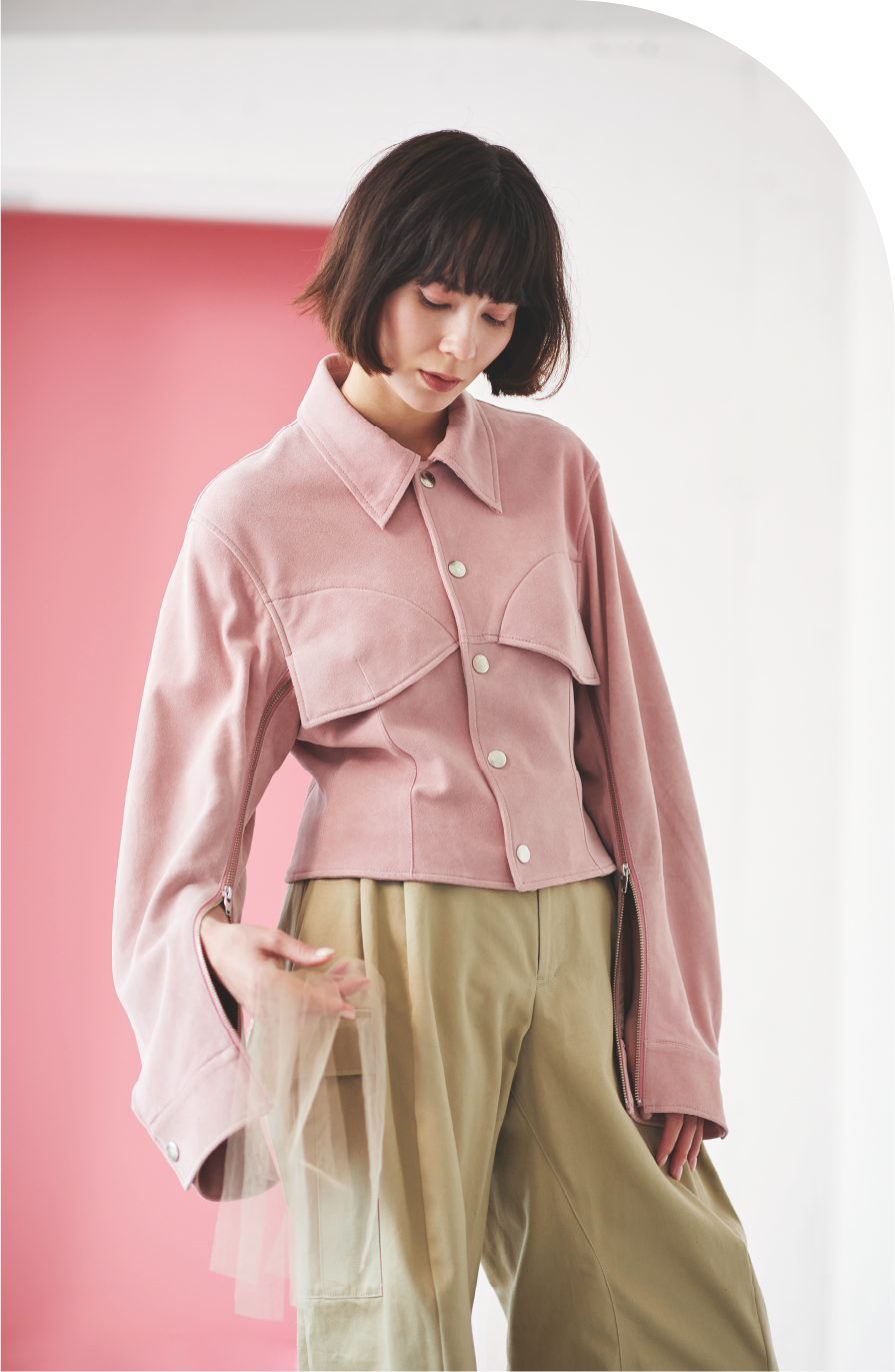 【美品】VIVID FANCY　ハナエモリ　セットアップ　高級スーツ　ピンクLL 美品】VIVID FANCY ハナエモリ セットアップ 高級スーツ ピンクLL 美品