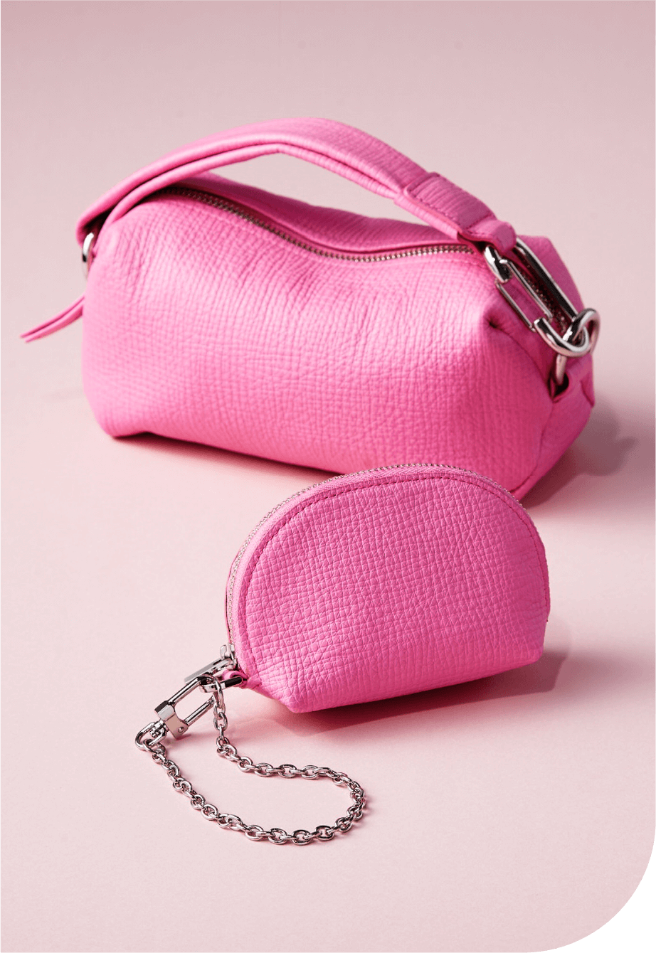 〈エポイ〉1.タック クラッチポーチ 2.タック ストラップ付ミニポーチ