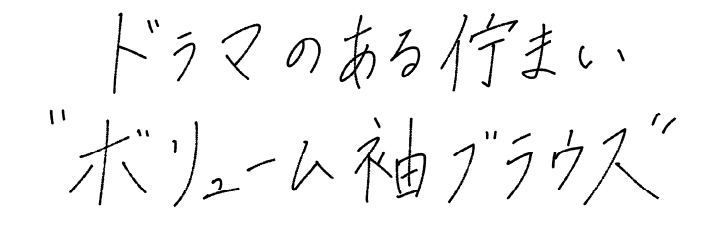 ドラマのある佇まい“ボリューム袖ブラウス”