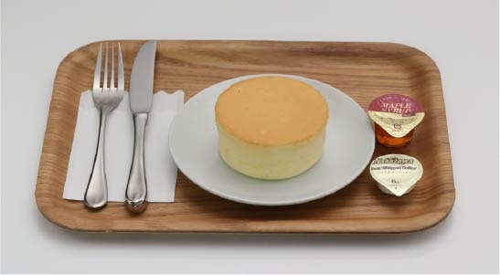 厚みがある懐かしホットケーキ1段の画像