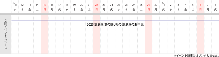 催会場　スケジュール