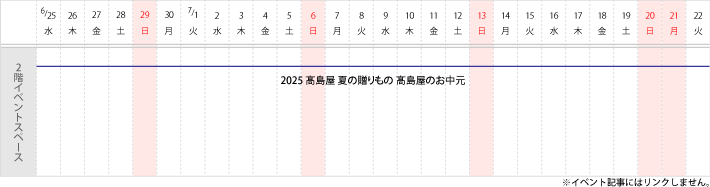 催会場　スケジュール